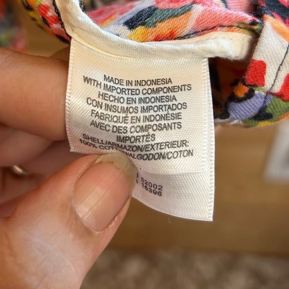 Vintage J. Crew Floral V-Neck Button Front Midi Dress 100% Cotton Cottagecore - Picture 6 of 13